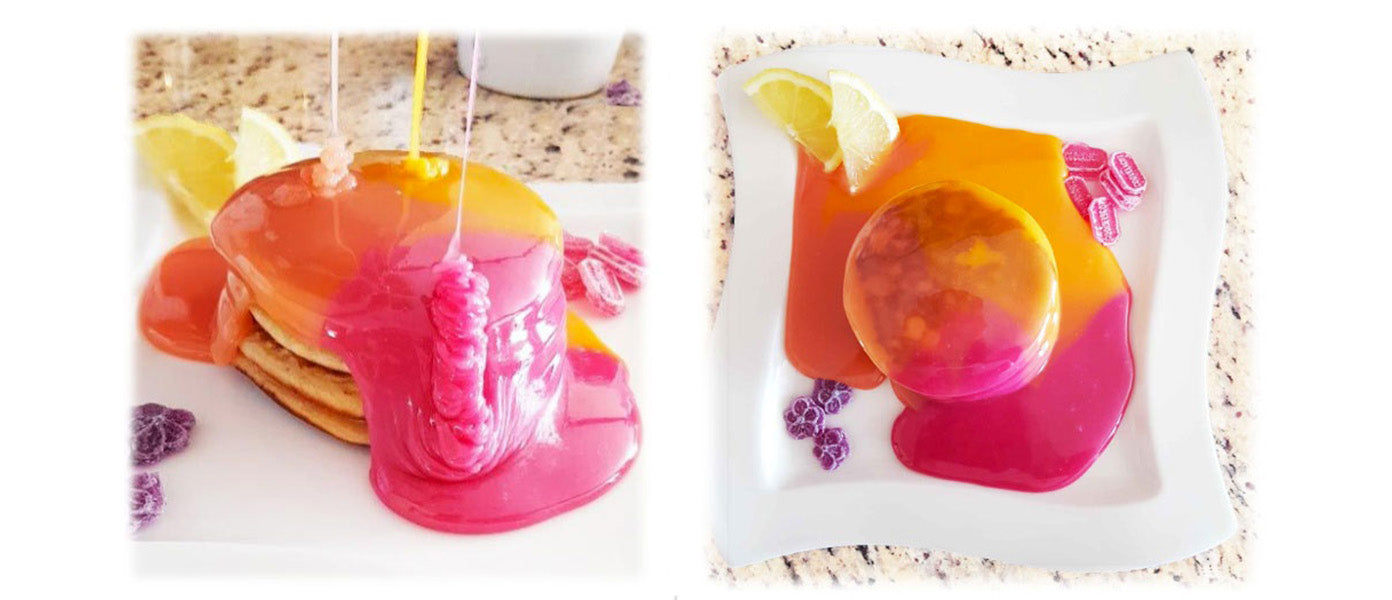 Sirop haut en couleurs – au coquelicot, à la violette, à l’orange et au citron