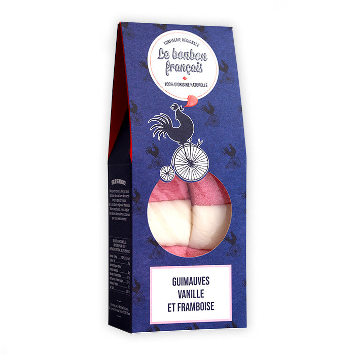 Grand pack bleu Guimauve Vanille et Framboise, confiserie artisanale Le Bonbon Français