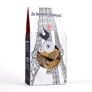 packshot tour eiffel nougat au caramel au beurre salé, nougat, bonbon régional, bonbon naturel, bonbon artisanal, le bonbon français