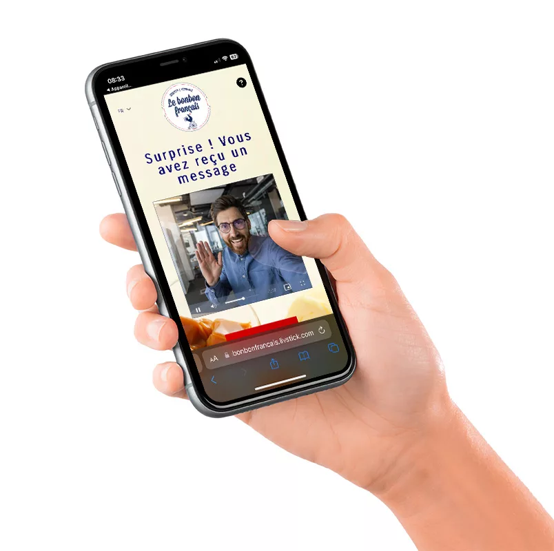 message vidéo, cadeau personnalisable, cadeau entreprise, le bonbon français